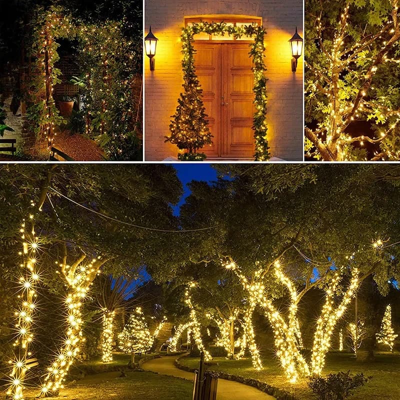 Saulės energijos LED „Fairy“ girlianda, 20 arba 50 LED