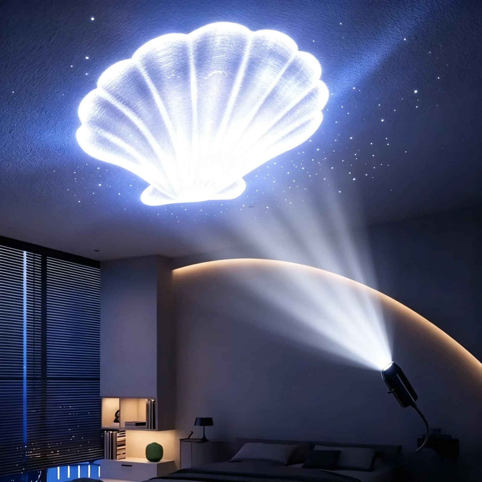 USB „Ocean“ serijos žvaigždėto dangaus naktinė šviesos projektorius