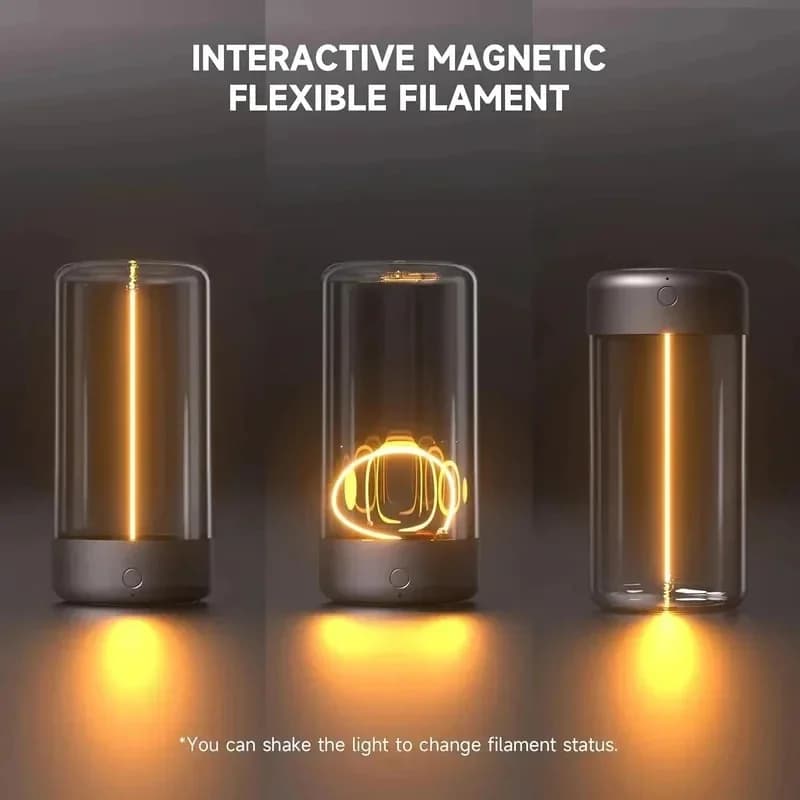 Įkraunama magnetinė miniatiūrinė stalo lempa su gija