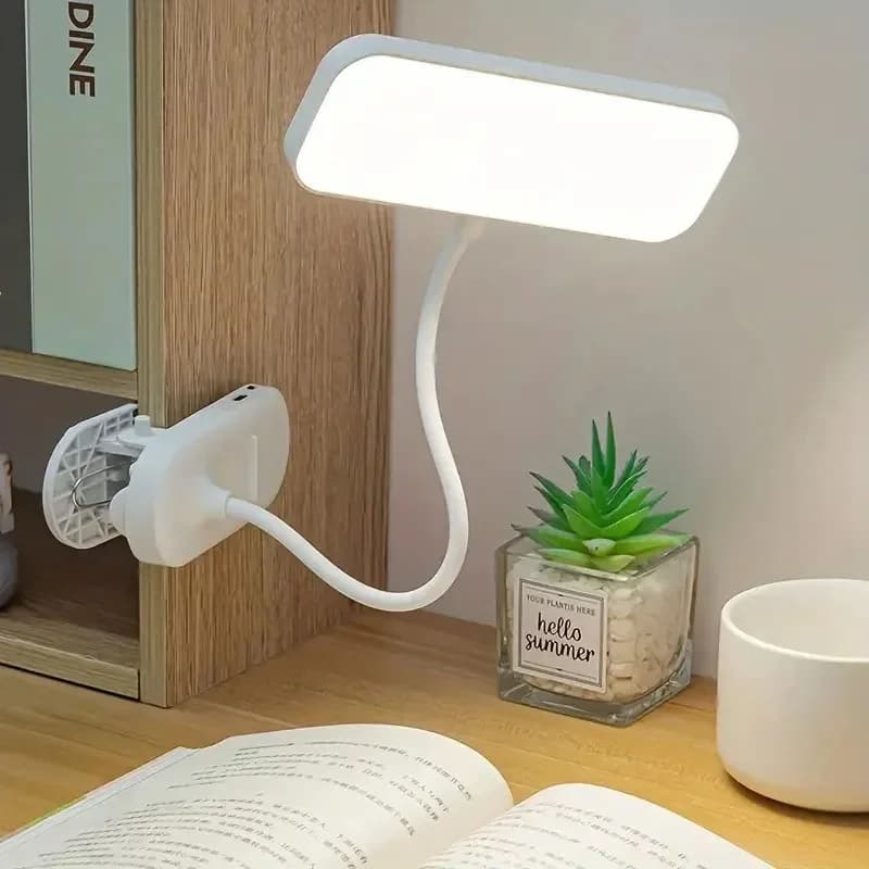 USB įkraunama LED žiupsninė stalo lempa, reguliuojamas ryškumas