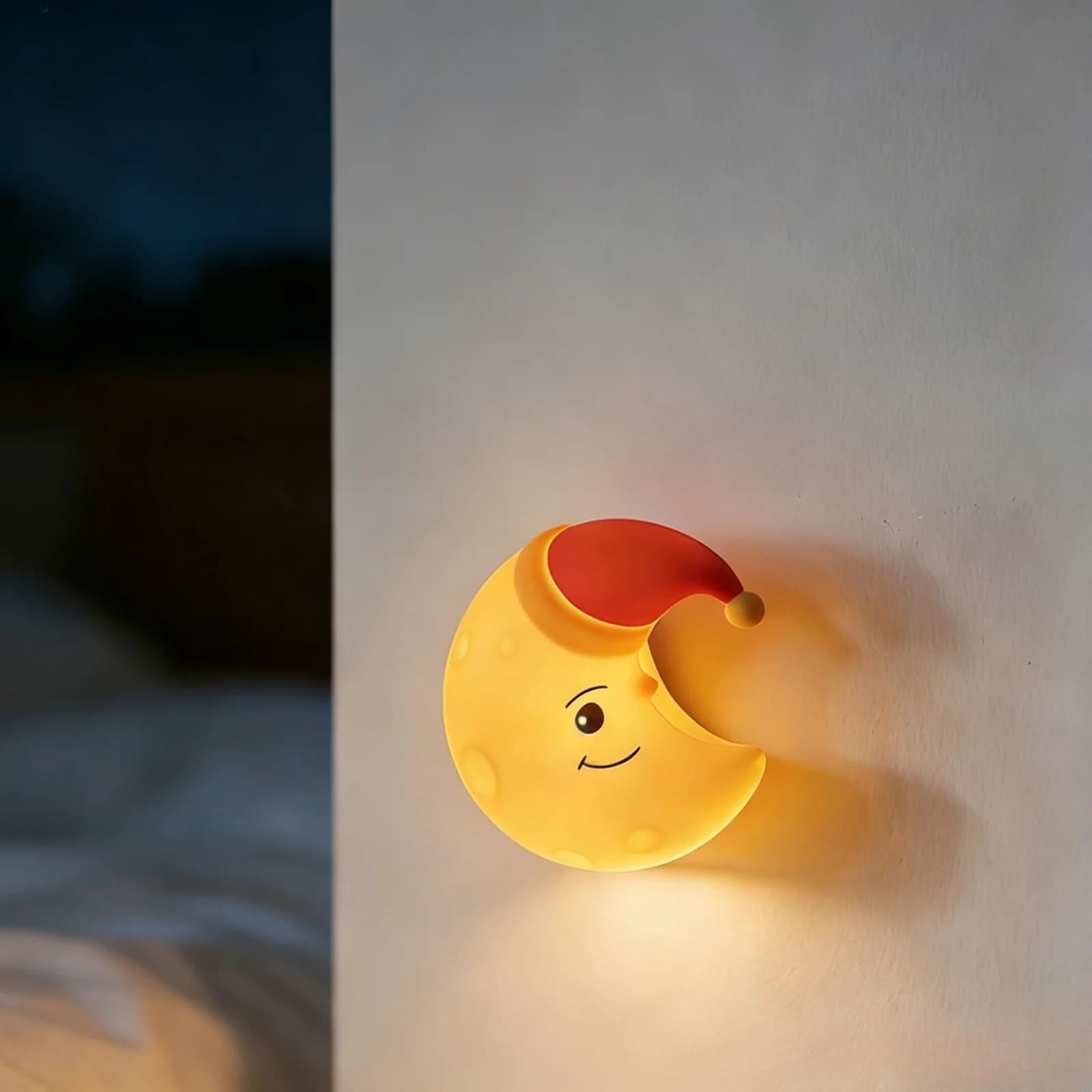 Magnetinė silikono debesies mėnulio žvaigždės naktinė lemputė