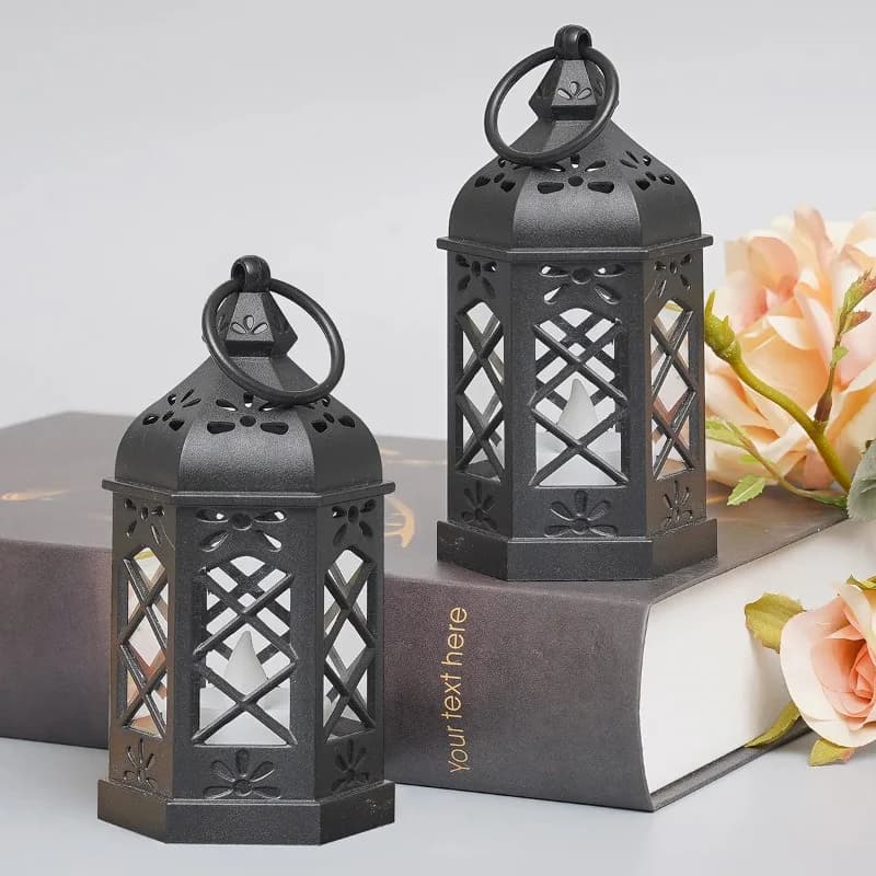 Šešiakampė vintage LED žvakidė be liepsnos