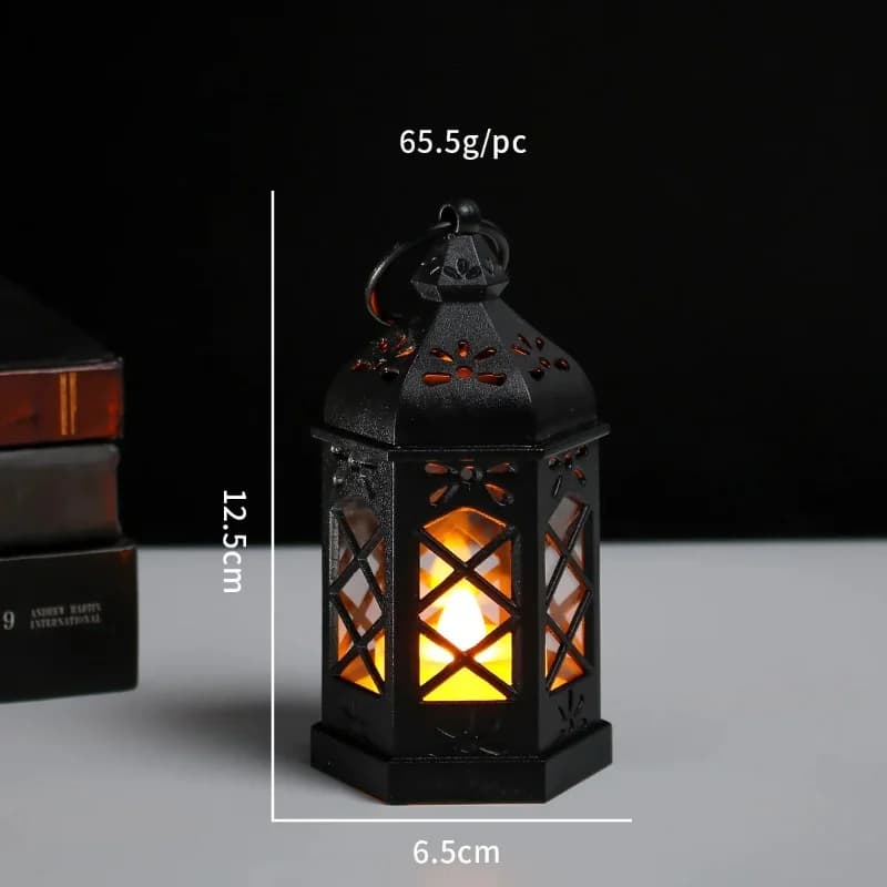 Šešiakampė vintage LED žvakidė be liepsnos