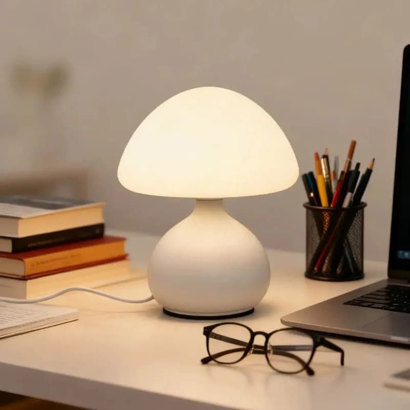 USB LED stalinė lempa „Grybas“, trijų spalvų reguliavimas