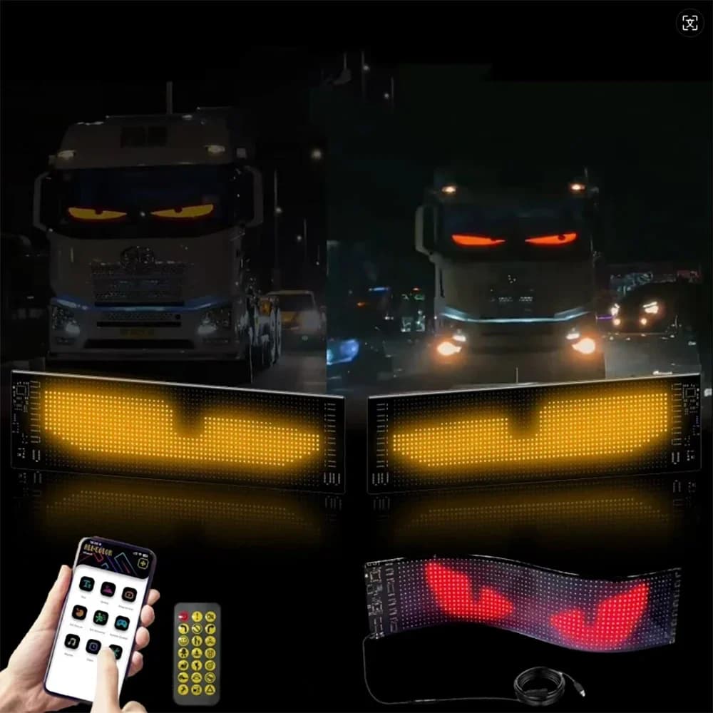 LED matricos pikselių panelė, valdoma Bluetooth programėlės, programuojamas užrašas