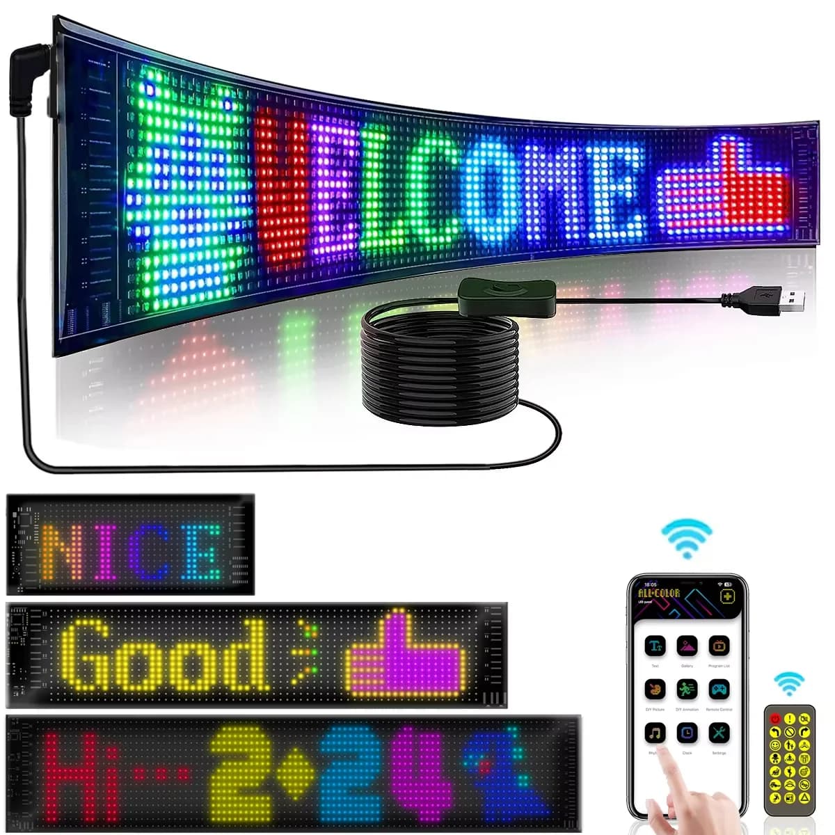 Lankstus RGB LED matricos pikselių ekrano skydelis