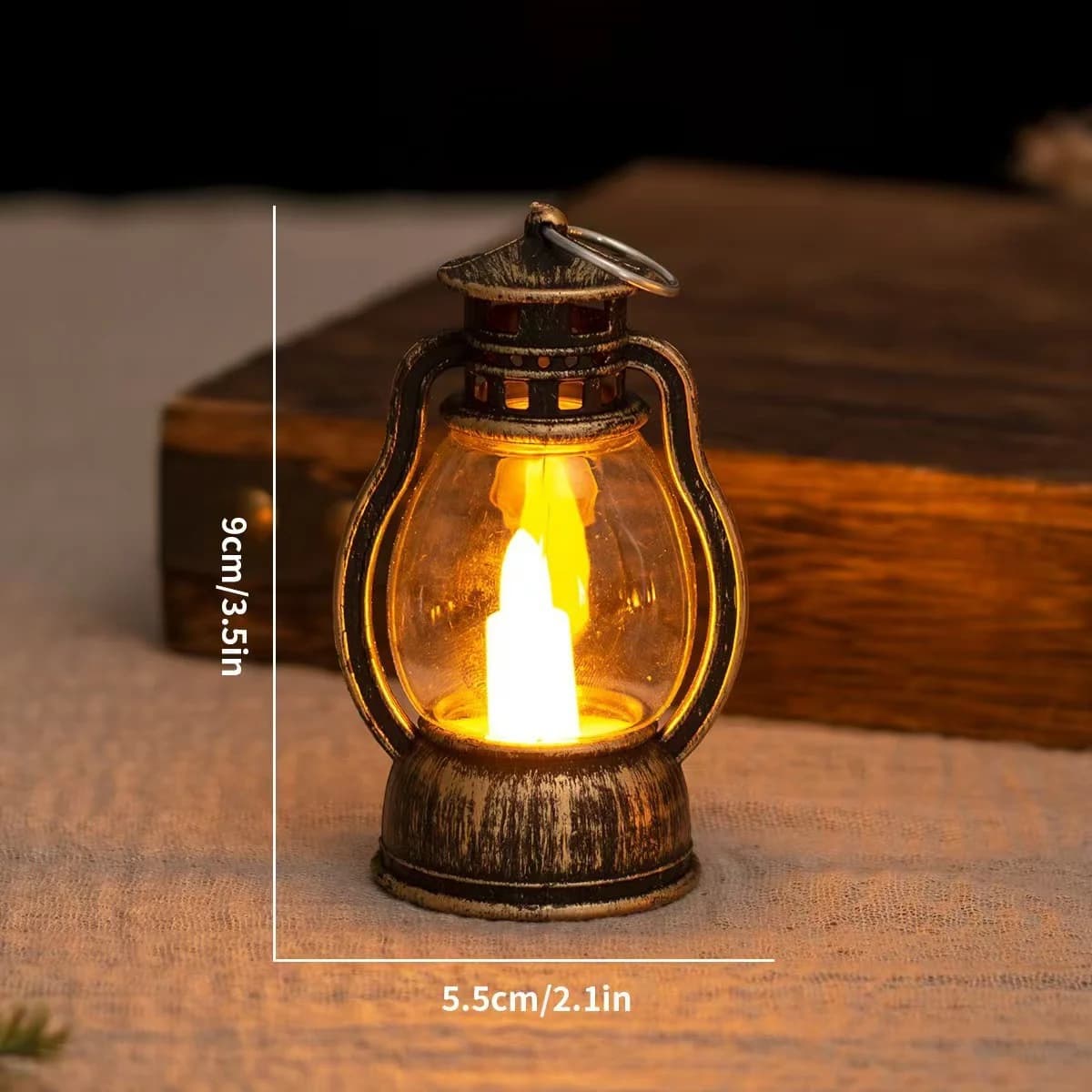 Retro LED žvakės formos naktinis šviestuvas, šilta šviesa